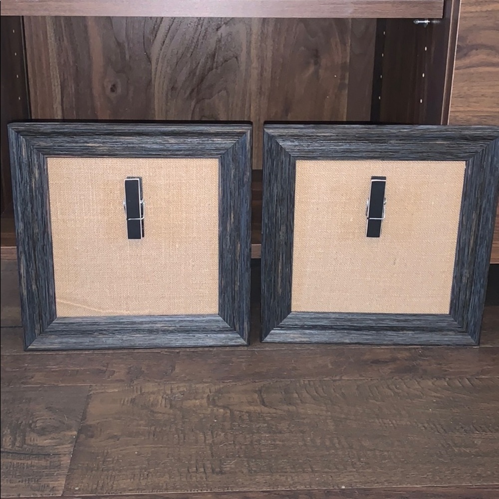 Burlap / wood wall art